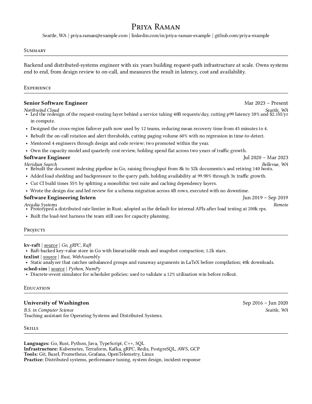 The Interview serif template, compiled